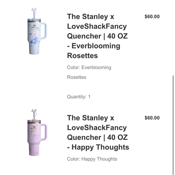 SOLD - NEW EVERBLOOMING ROSETTES LOVE SHACKxSTANLEY LIMITED - Picture 3 of 4